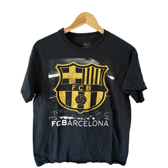 FCB Barcelona Kids Black T-Shirt - Picture 1 of 4